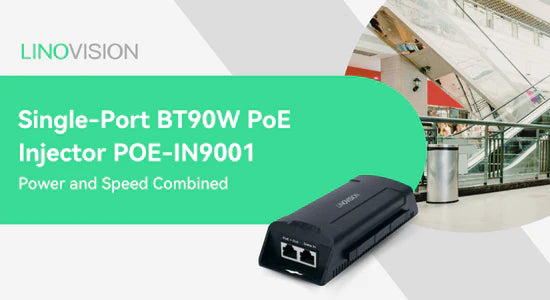 Single-Port BT90W PoE Injector POE-IN9001 : Power and Speed Combined