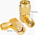Antenna adapter, 90 degree right angle, SMA male