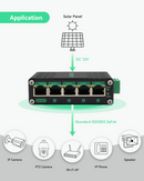 5 Ports Full Gigabit POE Switch supports DC9V~DC54V Power Input