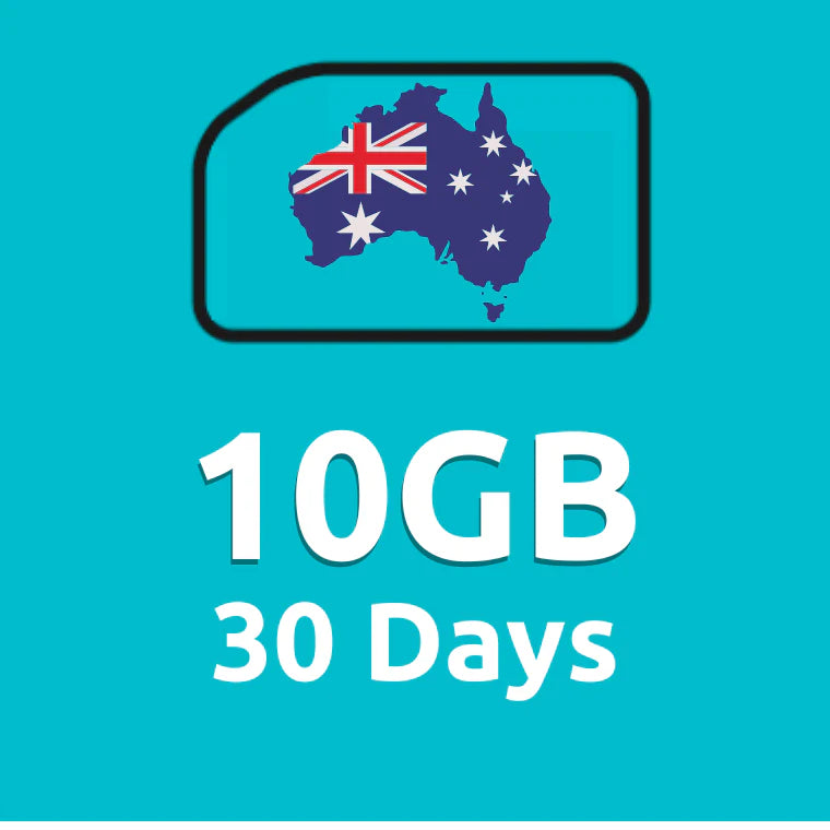 10GB 30 Days High Speed Cellular Data Plan for Australia