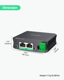 Industrial Gigabit 30W PoE Splitter with Switchable DC12V/24V Output and Passive PoE output for Wireless Bridges Like UB Loco5AC, designed for Cameras and IoT systems