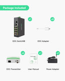 8-Port EOC & POE Switch with EOC Transmitters, Long Reach PoE over Coax
