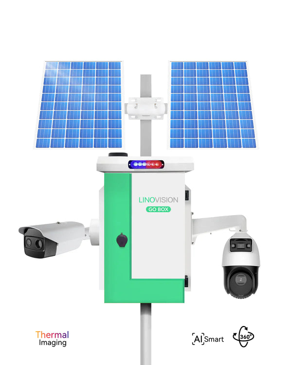 (GO BOX-V1200PW-PTZ-TH) Versatile Solar Powered Cameras System with Endless Monitoring and Thermal Imaging