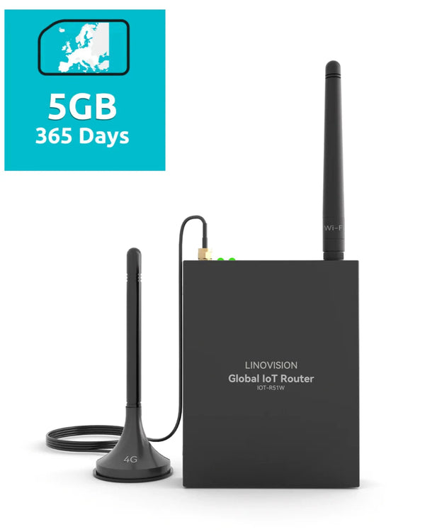 Global IoT Router with Pre-Loaded Data Plan - 5GB 365 Days