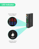 Industrial 802.3bt Gigabit 90W PoE++Splitter with 24V DC output and Adjustable Output Voltage3-36VDC