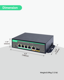 Industrial 4 Ports Gigabit BT90W PoE Passthrough Switch and PoE Extender