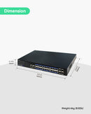 24 Ports Managed PoE Switch with All BT90W PoE Ports,Total Budget 1900W