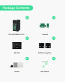 Industrial 8 Ports Gigabit Managed POE Switch with DC12V-57V Redundant Input