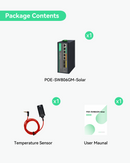 L2 Managed Solar PoE Switch with Built-in MPPT Solar Charge Controller