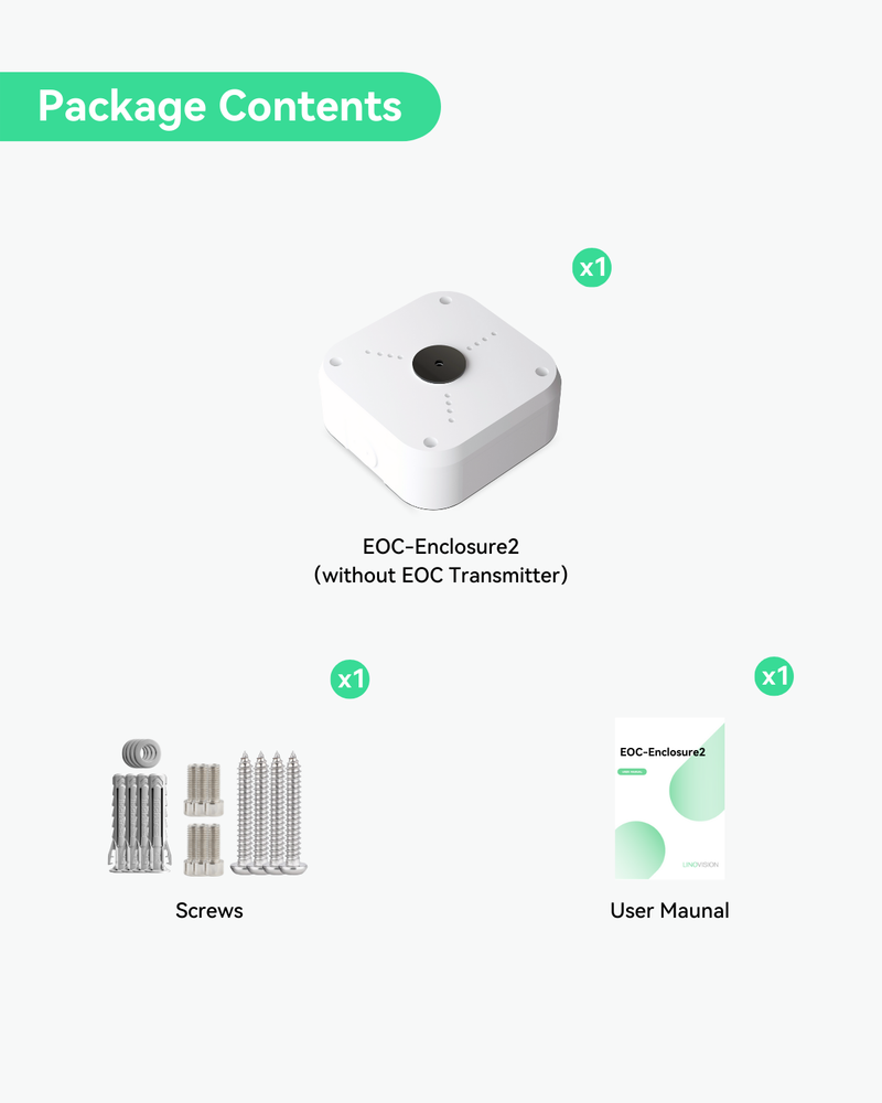 EOC Transmitter and Camera Outdoor Universal Mount Box for EOC Transmitter (Waterproof Enclosure only)