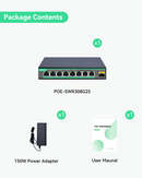 2.5G Cloud Managed PoE Switch with 10G SFP Uplink and 130W PoE Budget
