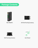 Industrial 802.3bt Gigabit 90W PoE++Splitter with 24V DC output and Adjustable Output Voltage3-36VDC