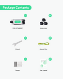 BT90W Outdoor PoE Extender, Gigabit PoE Repeater with Two PoE Outputs