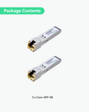 1.25G SFP to RJ45 Copper Gigabit Ethernet Transceiver, Up to 100m