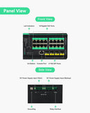 Industrial 16-Port Full Gigabit L3 Managed POE Switch with 10G SFP Uplinks