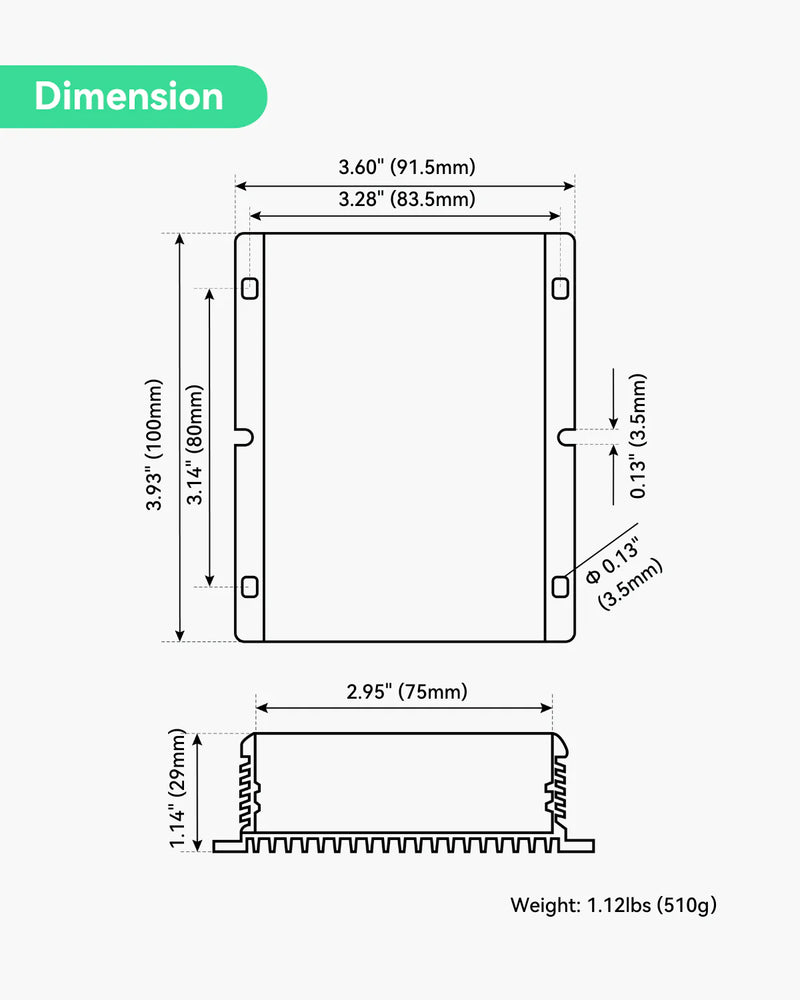 MPPT 12/24V 10A Solar Charge Controller with RS485 Remote Control