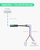 POE Splitter with DC12V 2A Output and 10/100Mbps Ethernet (2 Pack)
