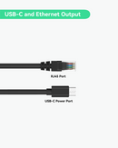 POE Splitter to USB-C Power and Ethernet Data (2 pack)