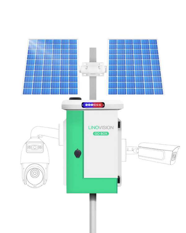 (GO BOX-V1200PW) Versatile Solar Power System for up to 4 Cameras and IoT Sensors