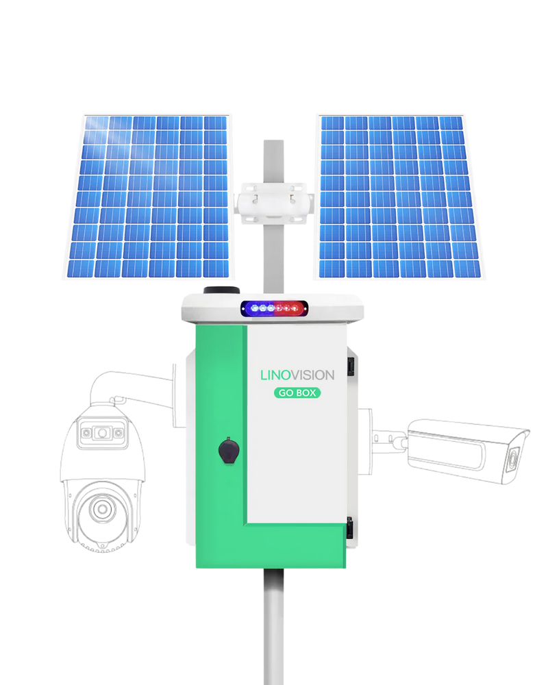 (GO BOX-V1200PW) Versatile Solar Power System for up to 4 Cameras and IoT Sensors