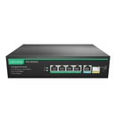 4 Ports Full Gigabit IEEE802.3af/at POE Switch with 1 GE and 1 SFP Uplink, 65W POE Budget