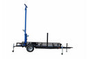 20' Three Stage Light Mast on 10' Single Axle Trailer - 9' to 20' - Mount Lights, Cameras, Equipment